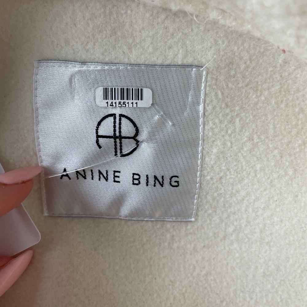 ❌SOLD❌Anine Bing Jaden Shacket Ivory Tie Jacket Oversized - Picture 5 of 14